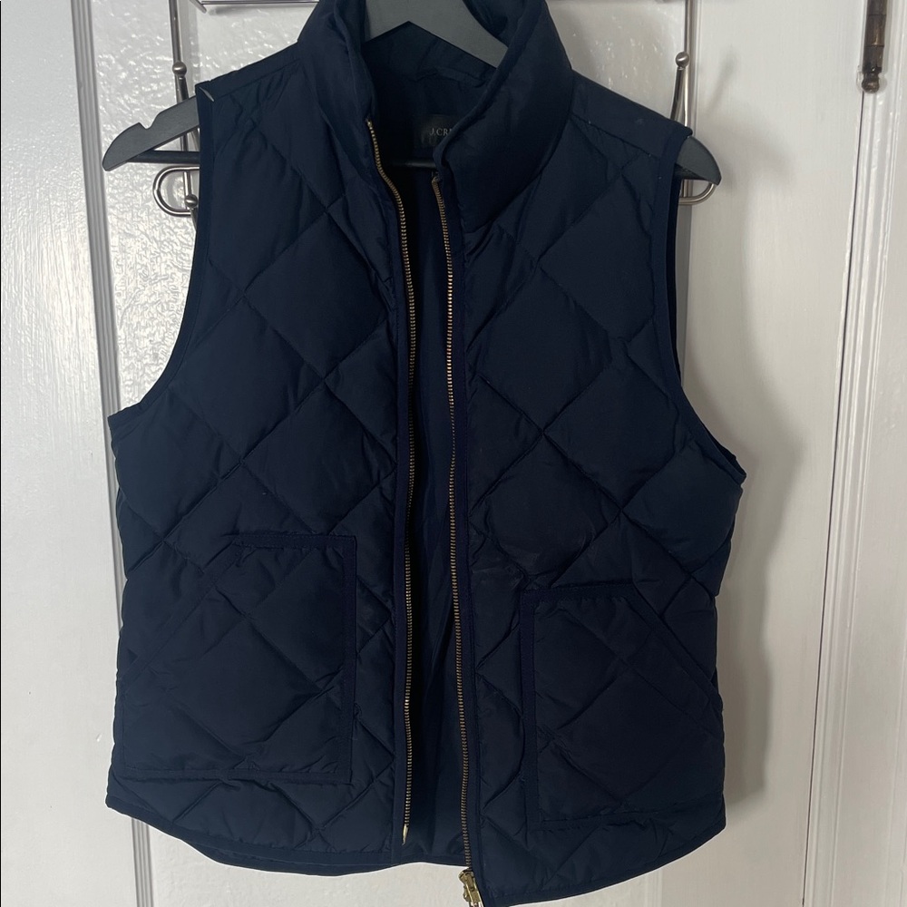 J. Crew Dark Blue Quilted Vest